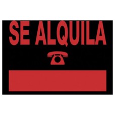 CARTEL "SE ALQUILA" 700X500 MM PVC NEGRO ARCHIVO 2000 6161 NE (Espera 4 dias) en Huesoi